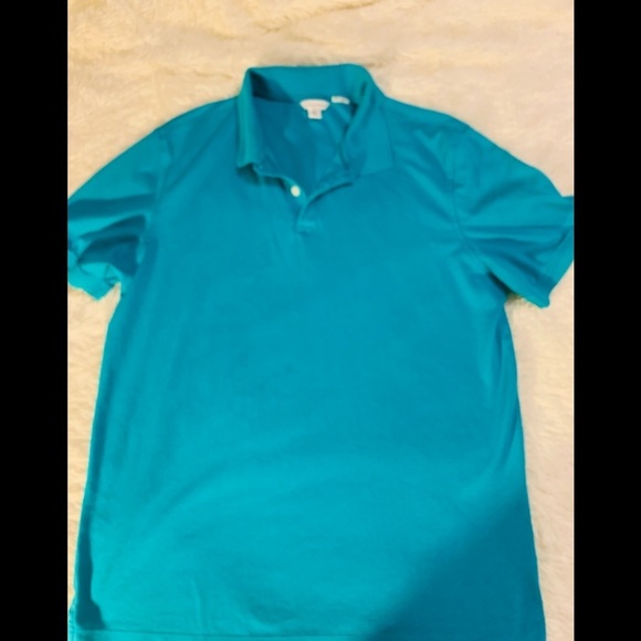 Turquoise Calvin Klein Men’s Polo Style Shirt - Picture 1 of 4